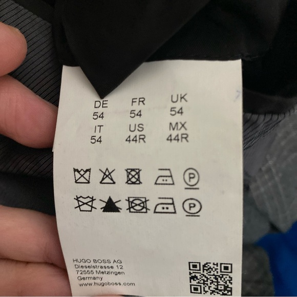 Hugo Boss Tess Beilla The James Check 100% Wool Blazer Jacket Men's Regular 44R - Picture 13 of 14